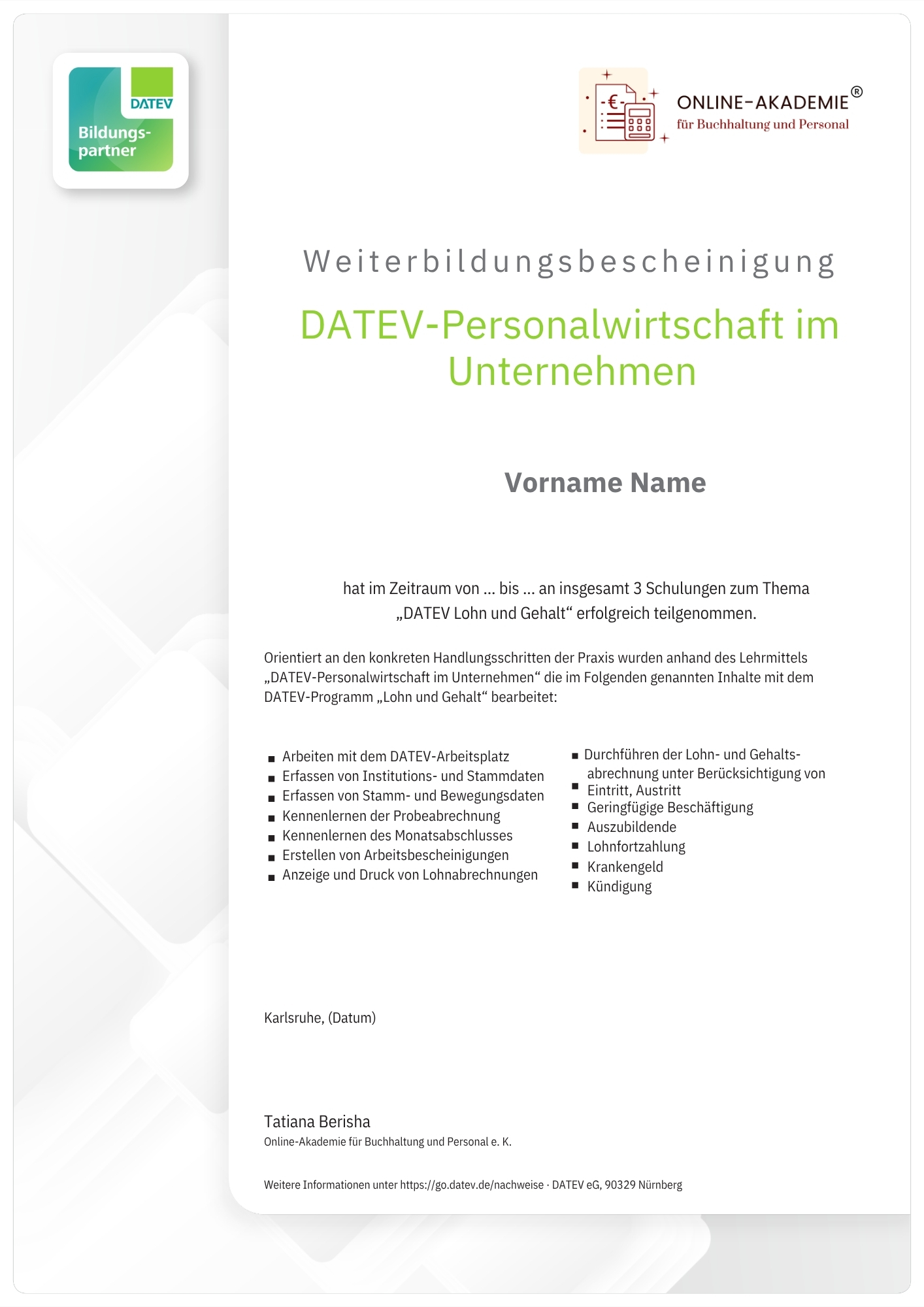 weiterbildungsbescheinigung-datev